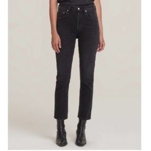 AGOLDE Riley High Rise Straight Crop Jeans Panoramic- Size 28
